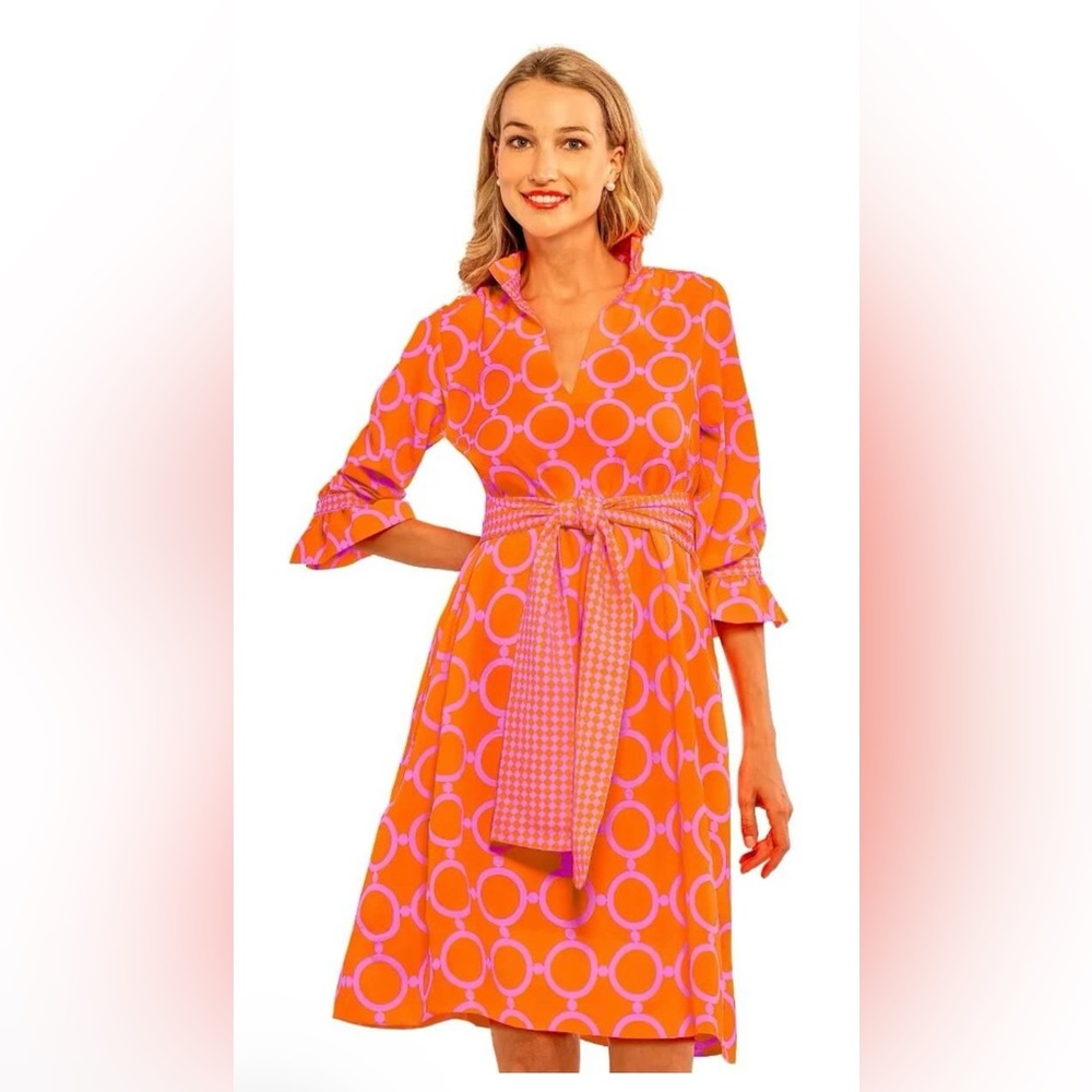 Gretchen Scott Designs Orange & Pink Tunic Dress
